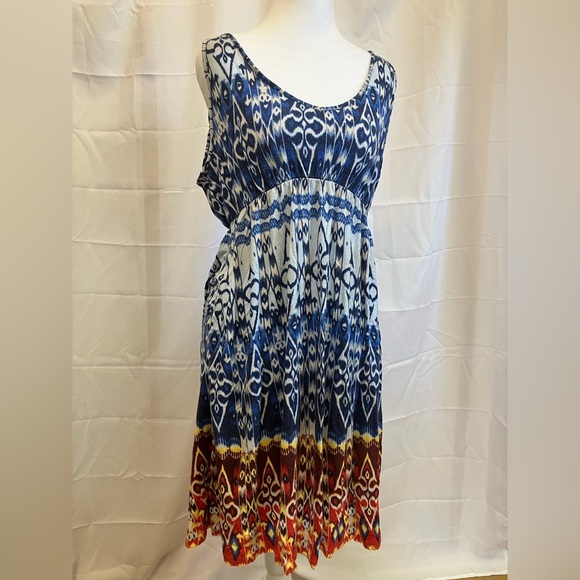 GAP Blue and Red Maxi Dress - Picture 1 of 7